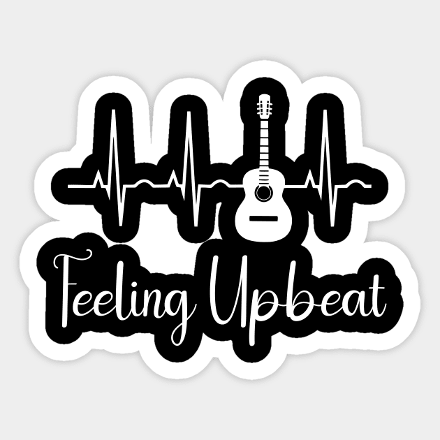 My guitar leaves me feeling upbeat Sticker by DBS Designs